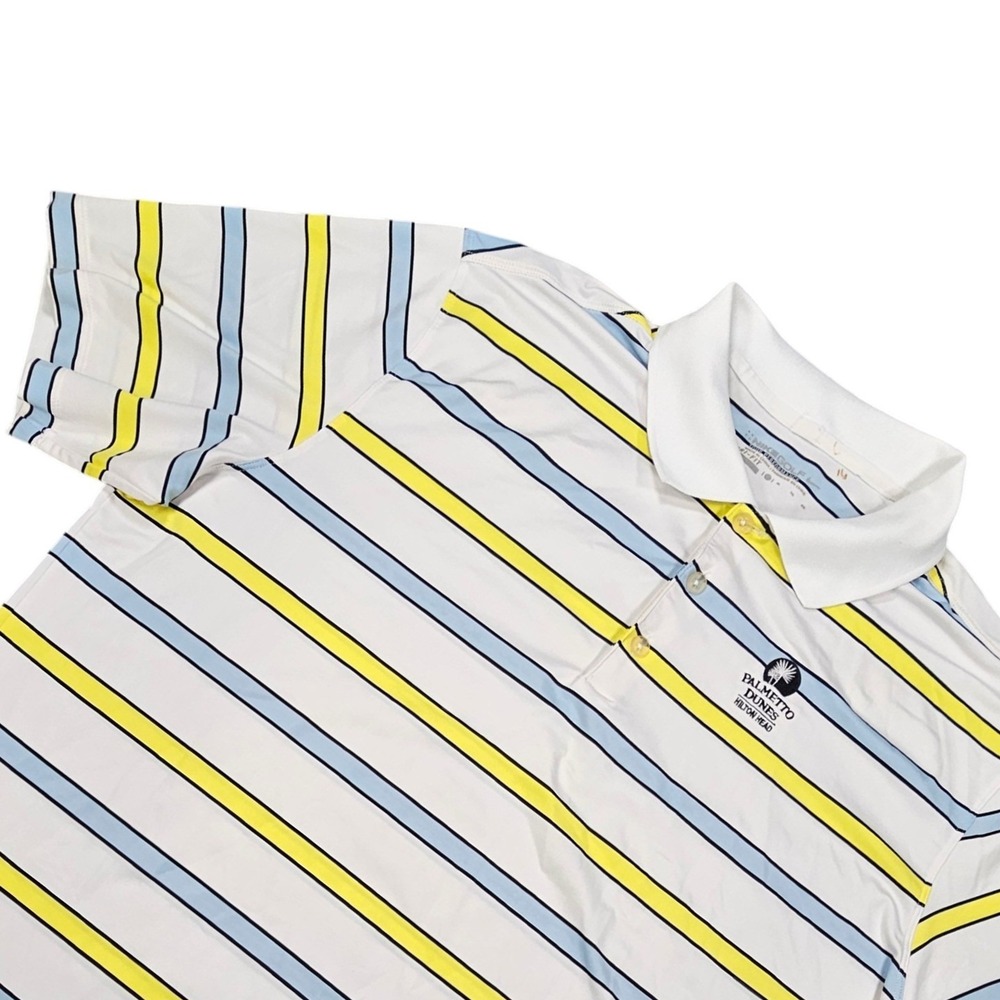 Nike Golf Polo Men XL Dri-FIT Palmetto Dunes Hilton Head Stripe Tour Performance